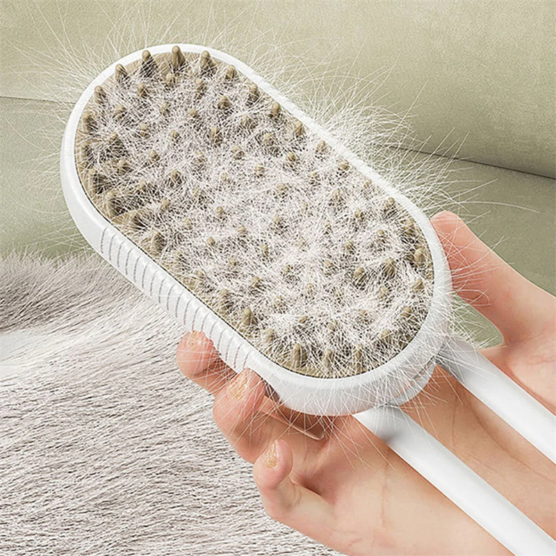 FurencePet™ SteamBrush: 3-in-1 Pet Grooming & Massage Tool ✨