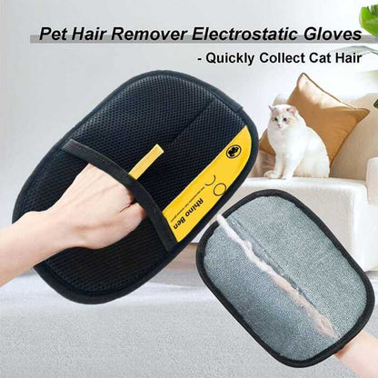 FurencePet™ Pet Hair Removal Grooming Gloves – Dual-Action Fur Remover & Massage Mitt for Dogs & Cats